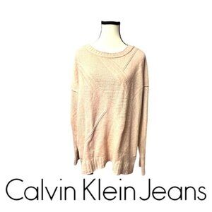 Womens Calvin Klein Knit Sweater Pale Pink L